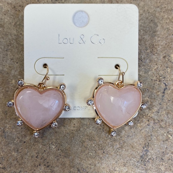 Lou & Co Quartz heart earrings - Picture 2 of 4